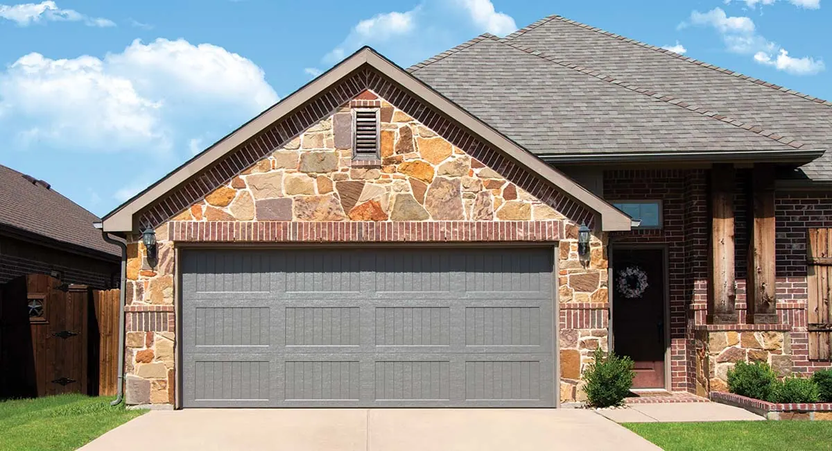 designer steel model 8310 garage door terra bronze