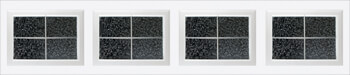Gentry Pewter Pencil Four Square window insert
