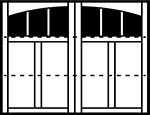 3-Section Arched panel style