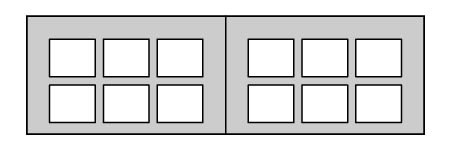 6-Lite Square top-section style