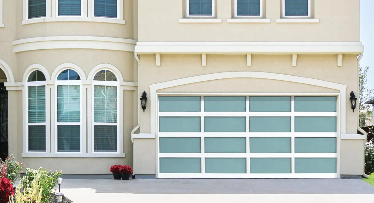 8855 modern aluminum white finish garage door