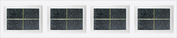 Gentry Brass Pencil Four Square window insert