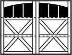 3-Section Arched panel style