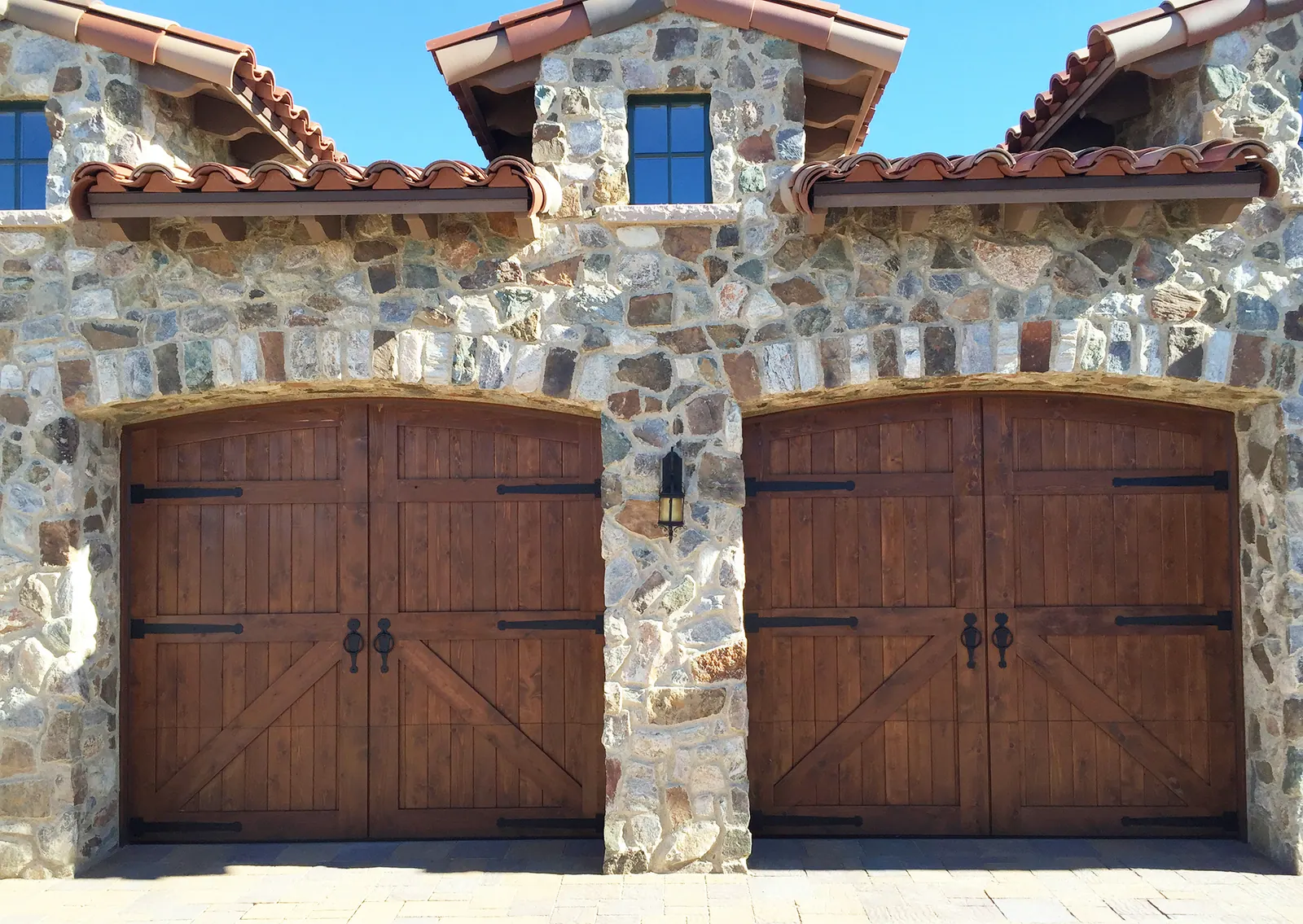 Safe-Way Woodie Plank Western Red Cedar garage door