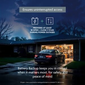 1-1/4 HP Belt Drive Opener with Battery Backup, Built-In Camera, and myQ Connectivity