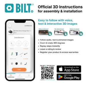1-1/4 HPs Belt Drive Opener with Battery Backup, Built-In Camera, and myQ Connectivity
