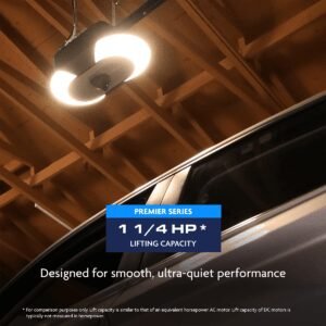 1-1/4 HPs Belt Drive Opener with Battery Backup, Built-In Camera, and myQ Connectivity