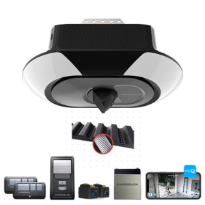 secure view camera led ultra quiet battery backup garage door opener