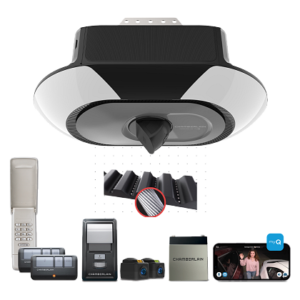 secure view camera ultra quiet led wi fi battery backup garage door opener
