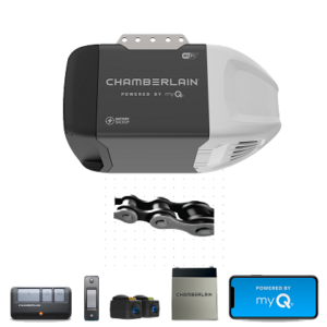 chain drive wi fi battery backup garage door opener