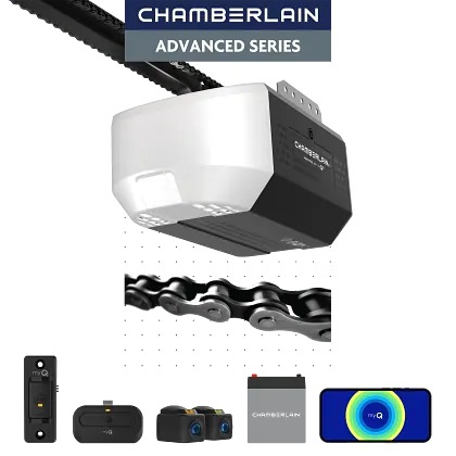 1/2 hp chain drive opener with battery backup and myq connectivity