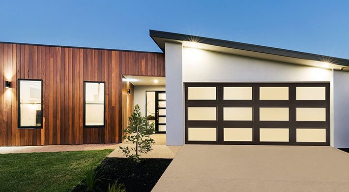 Dark Brown with Frost glass.