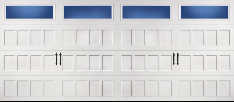 Recessed - Long Panel Clear — double-car Amarr door