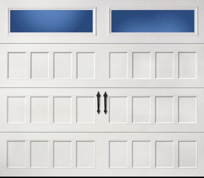Recessed - Long Panel Clear — single-car Amarr door